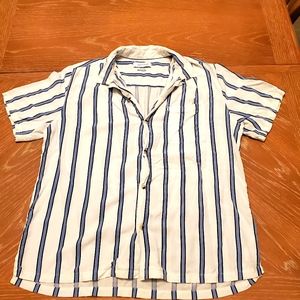 Urban Outfitters White/Blue button up